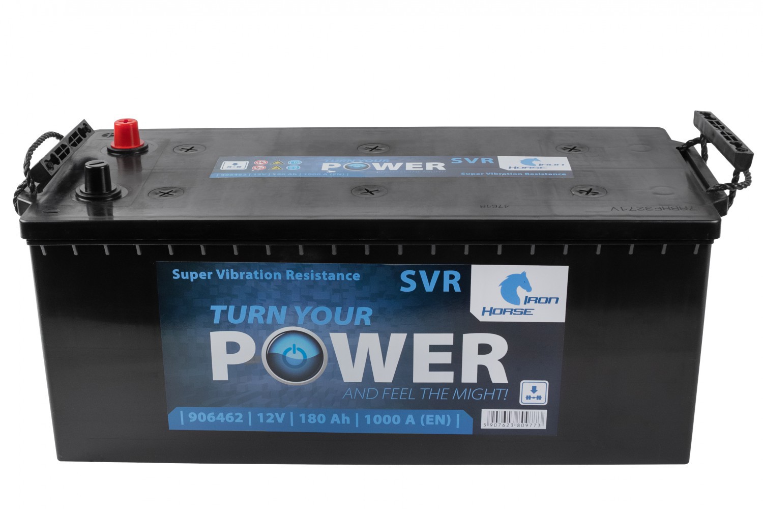 АКУМУЛЯТОРНА БАТАРЕЯ IRON HORSE НА РІДКОМУ ЕЛЕКТРОЛІТІ ВИКОРИСТОВУЮТЬСЯ ДЛЯ ЗАПУСКУ ПОРШНЕВИХ ДВИГУНІВ 12V 180AH